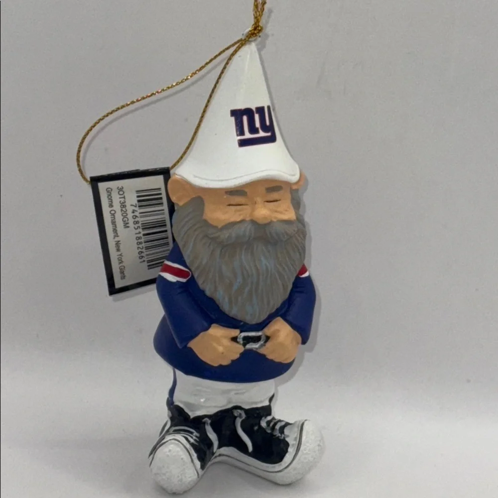 NFL NY GIANTS Team Gnome Ornament - Blue and White